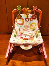 Fisher-Price: Cadeira espreguiçadeira musical rosa Cresce Comigo