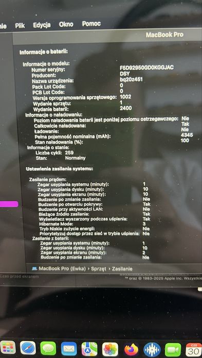 Macbook Pro 2019 rok