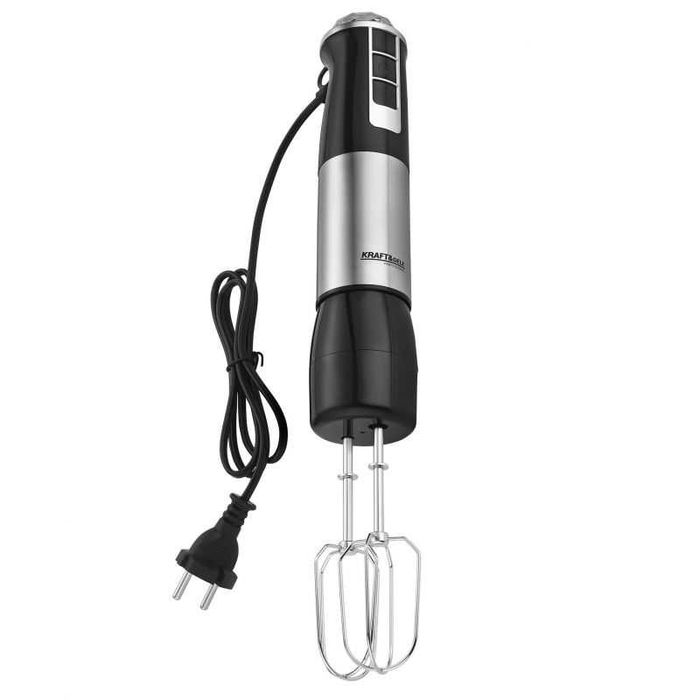 BLENDER MIKSER RĘCZNY 1500W SREBRNY LED + kielich akcesoria Kd4110