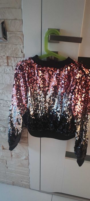 Kurtka cekinowa dla dziewczynki