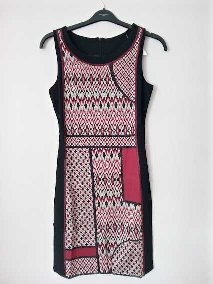 Desigual ołówkowa sukienka do biura na zamek XS