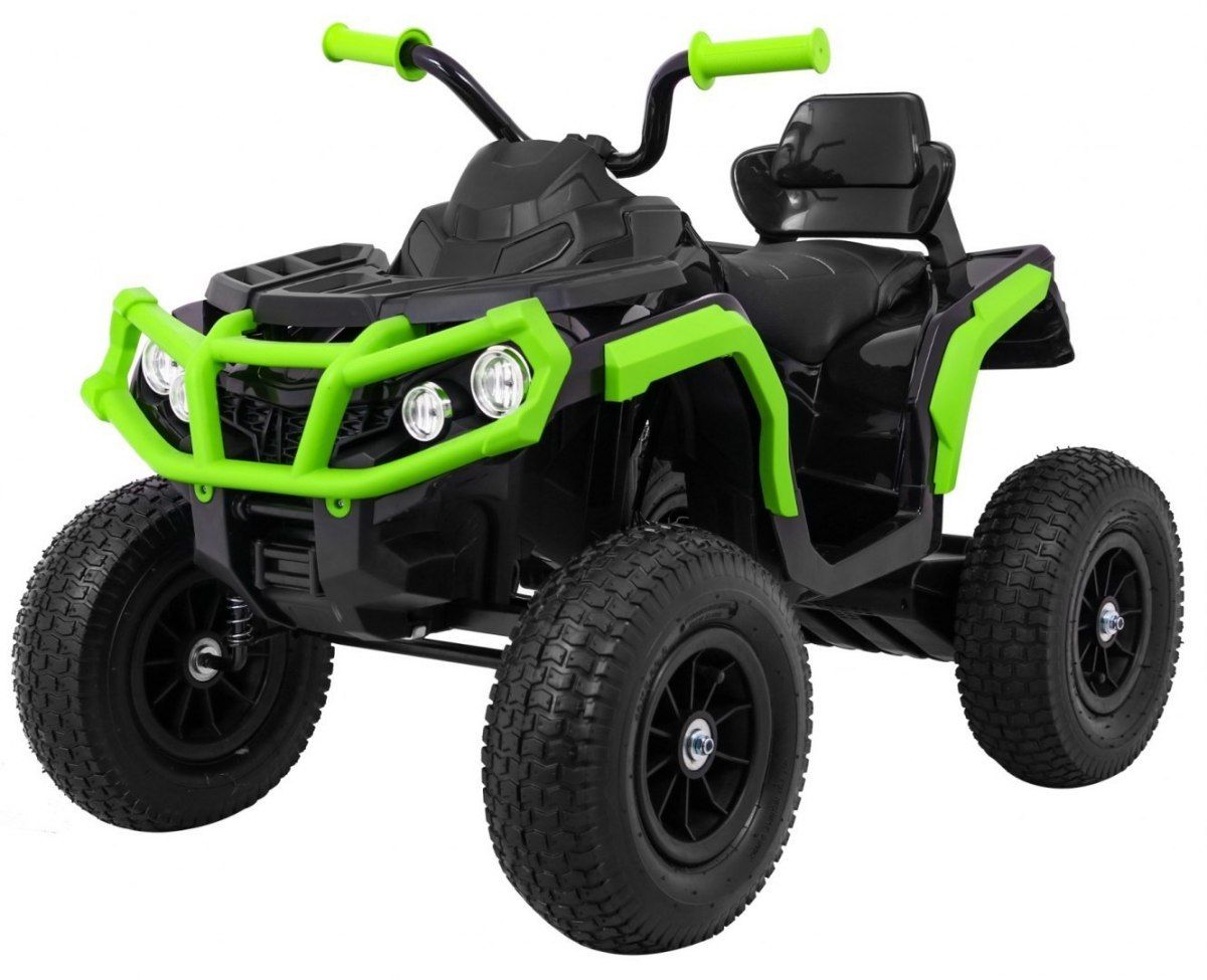 Quad ATV Pompowane Koła Czarno-Zielony na akumulator dla dzieci