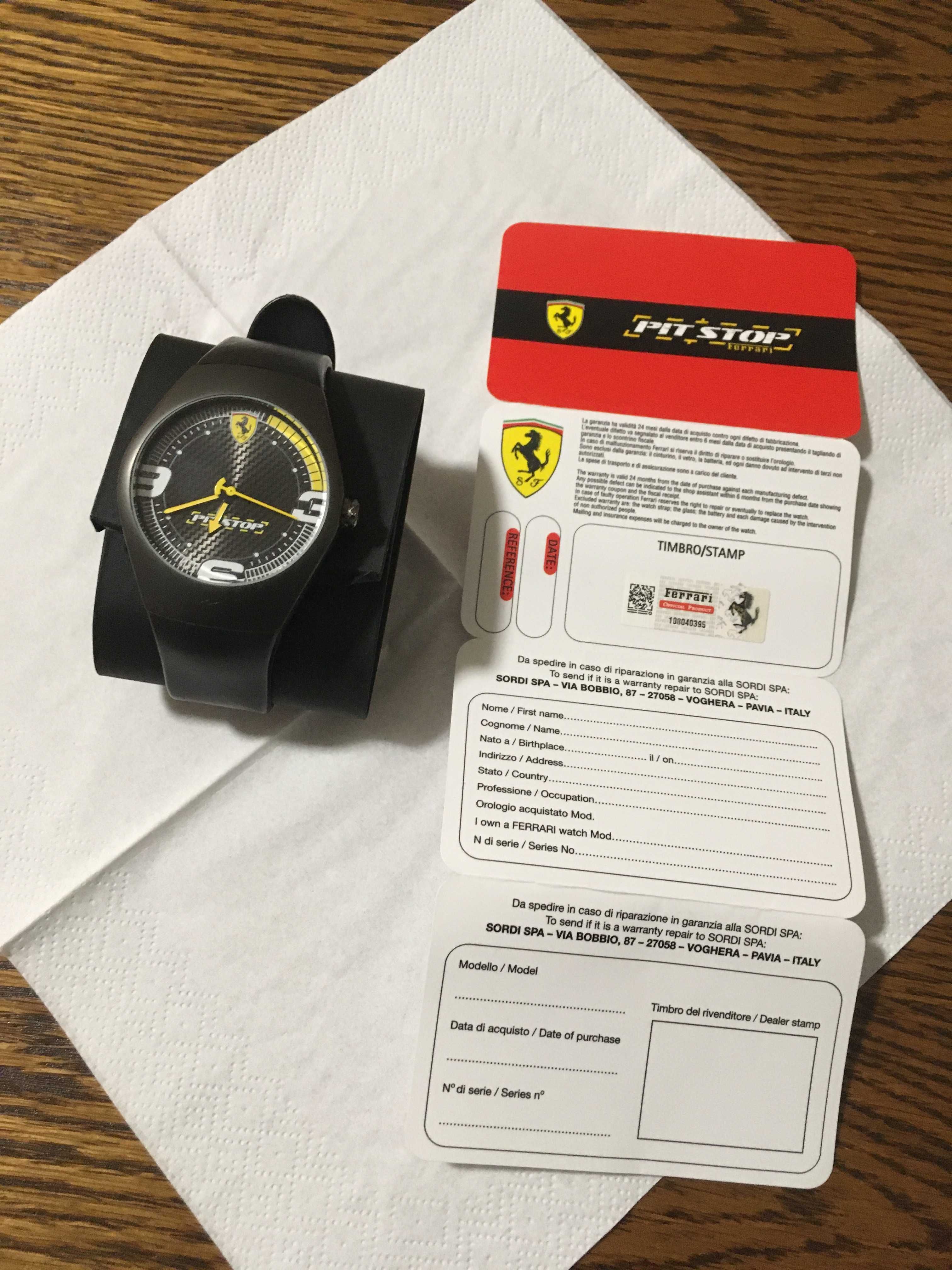 Zegarek Ferrari Pitstop watch Black PVD Carbon