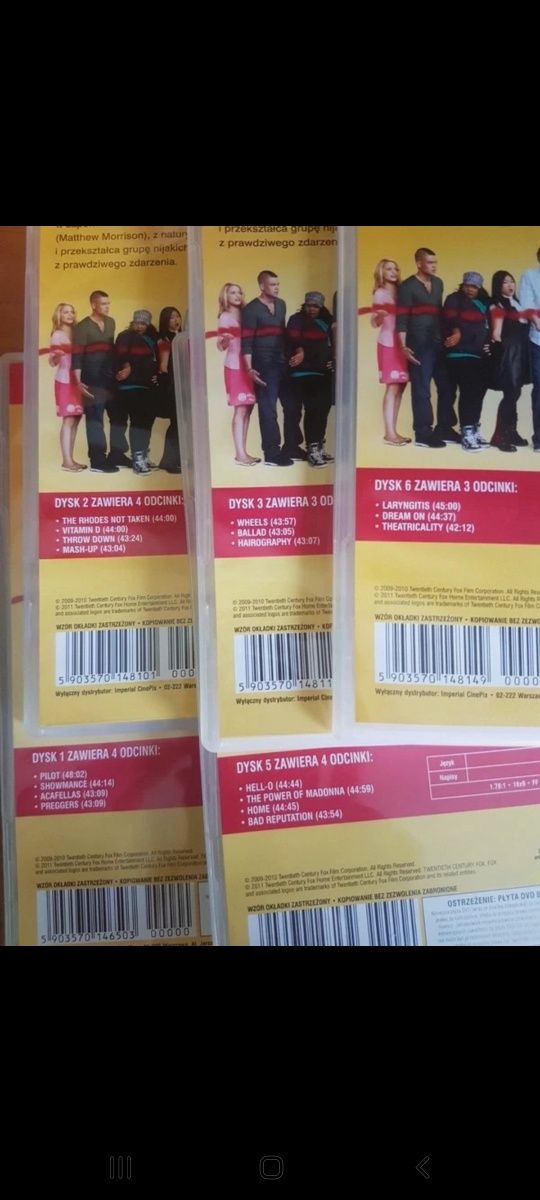 Serial Glee sezon 1 płyty DVD