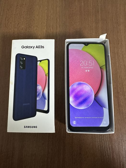 Продам телефон Samsung Galaxy A03s A037F 3/32GB Blue Стан ідеальний