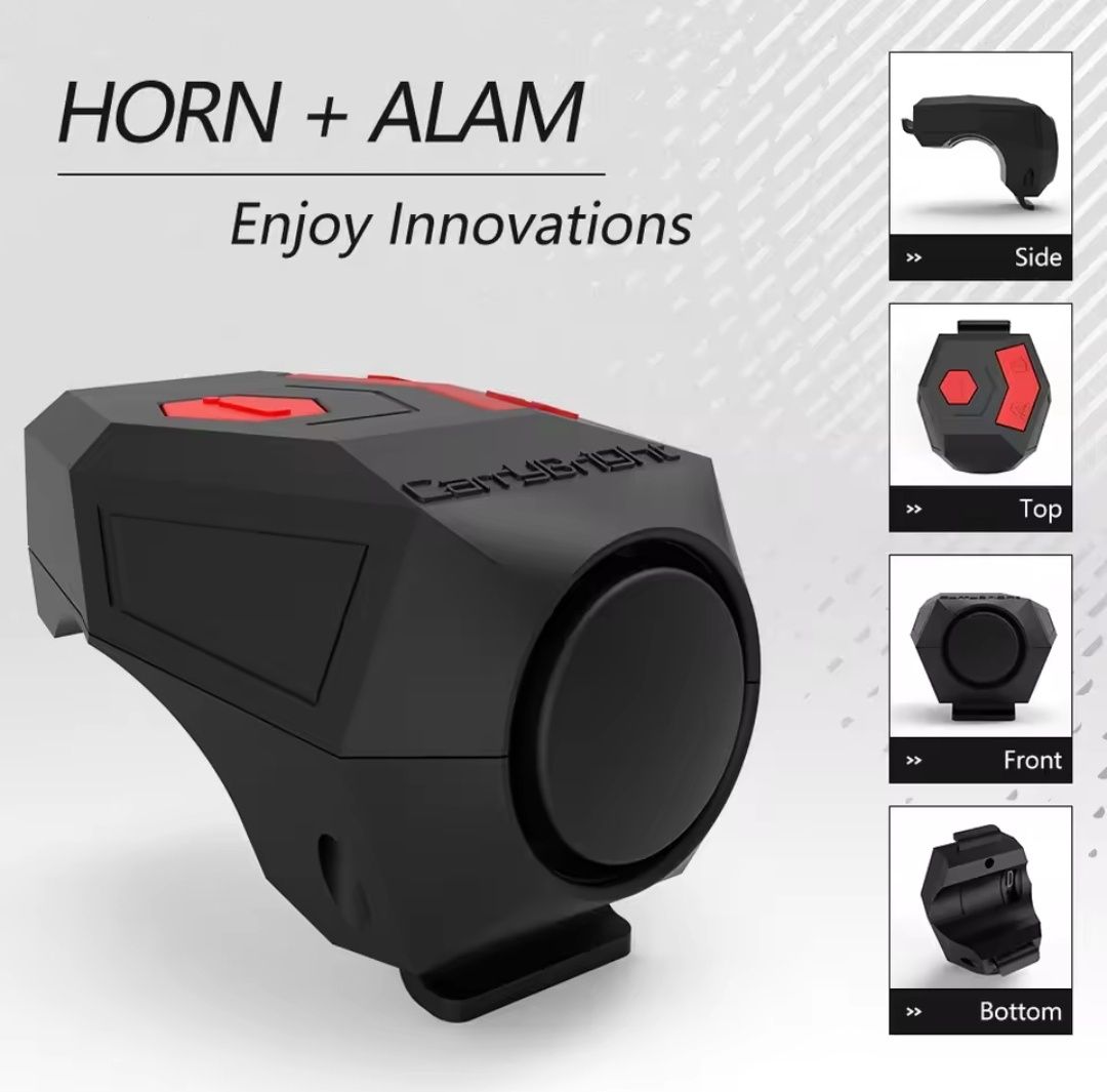 Dzwonek rowerowy z alarmem elektroniczny CBH3 120DB USB-C 200mA Nowy