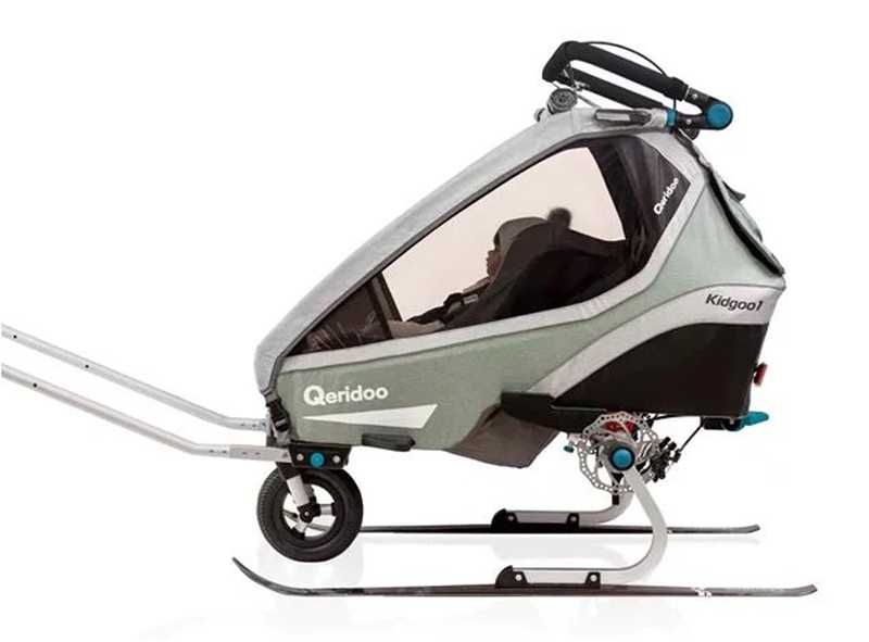 Zestaw narciarski Qeridoo, do przyczepki rowerowej - powystawowy