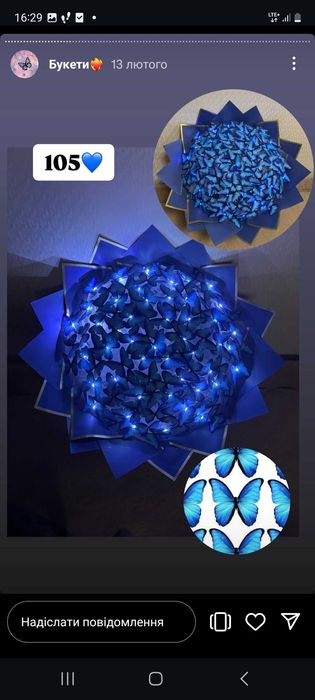 Букети з метеликів