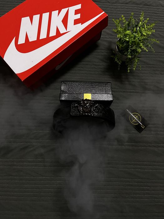 Ремінь VERSACE total black