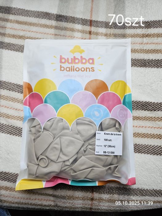 Bubba ballons, balony 12" 30cm, 18" 46 cm Avocado, krem de la krem,