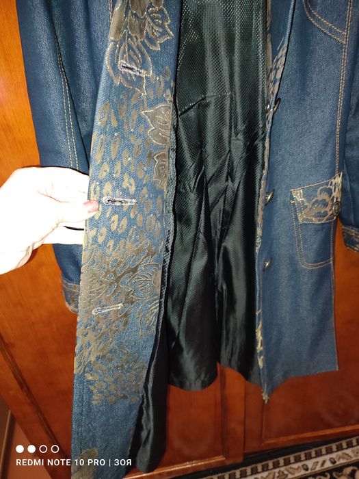 Шикарне джинсове пальто