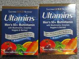 Ultamins, мультивитамины для мужчин старше 50 лет, с коэнзимом Q10,