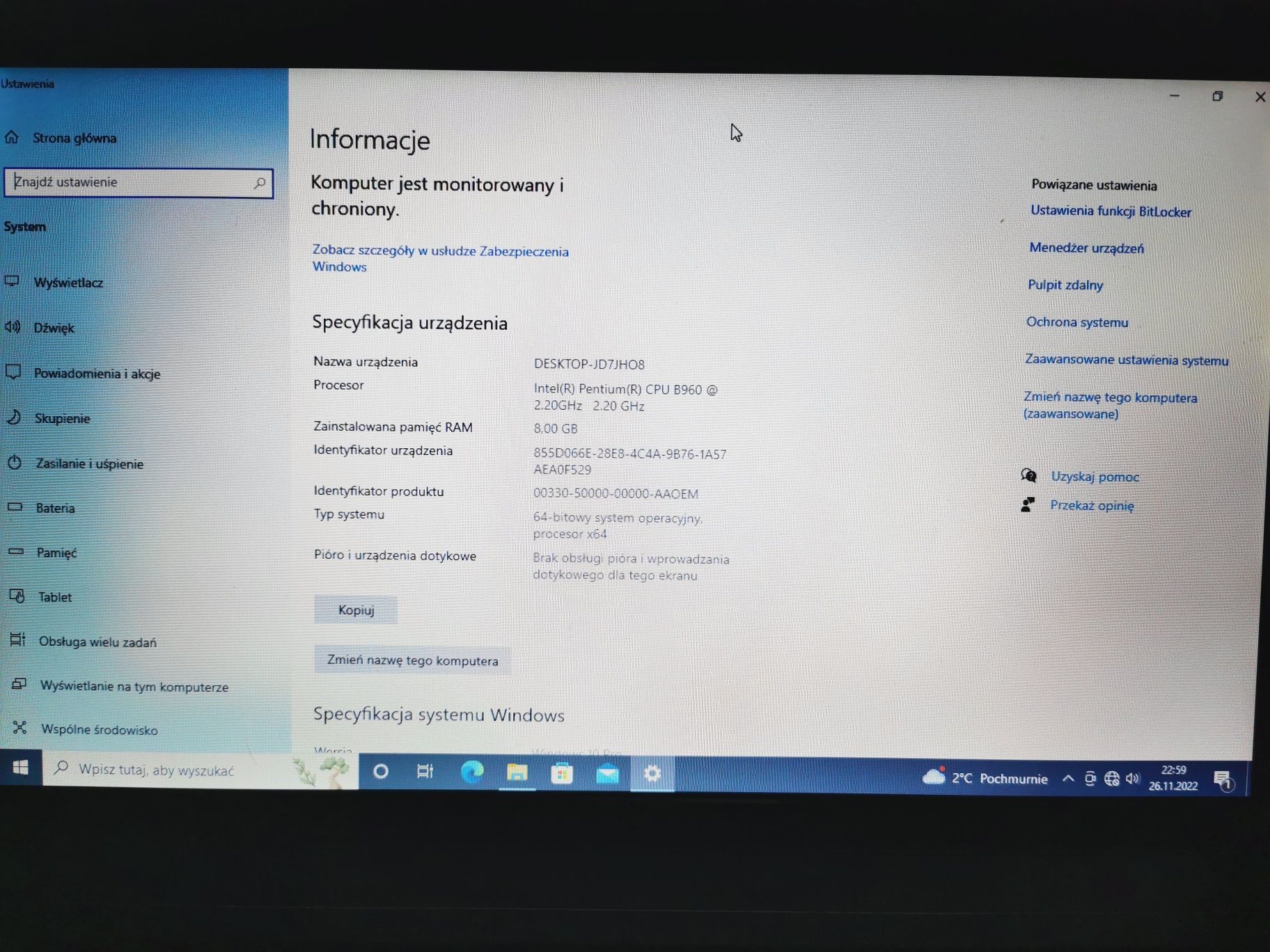 Laptop Lenovo DESKTOP-JD7JHO8