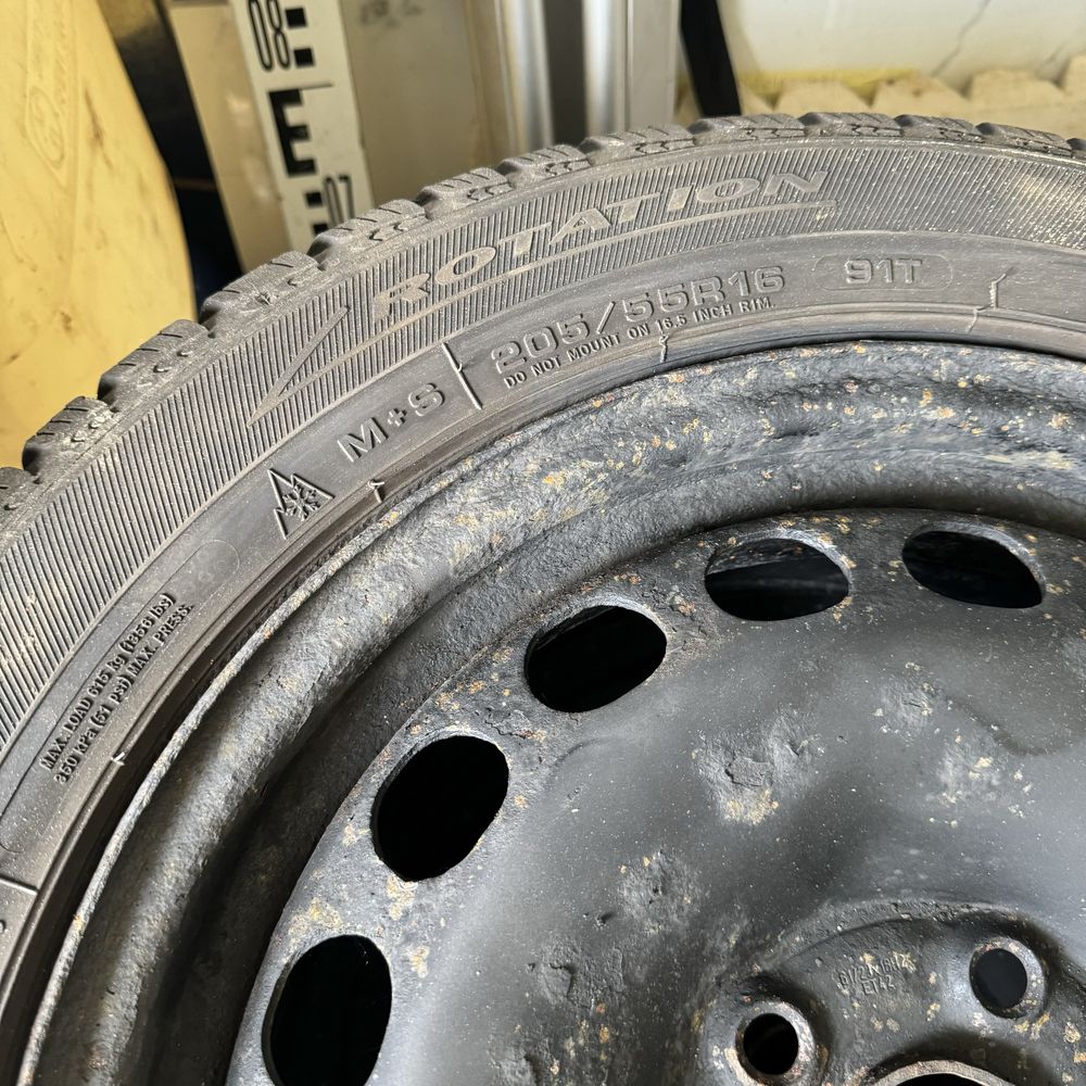 Opony rotation 205/55R16 Felgi stalowe 16 passat b6