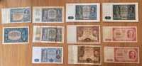 Zestaw stare Polskie Banknoty od 1919 roku do 1948