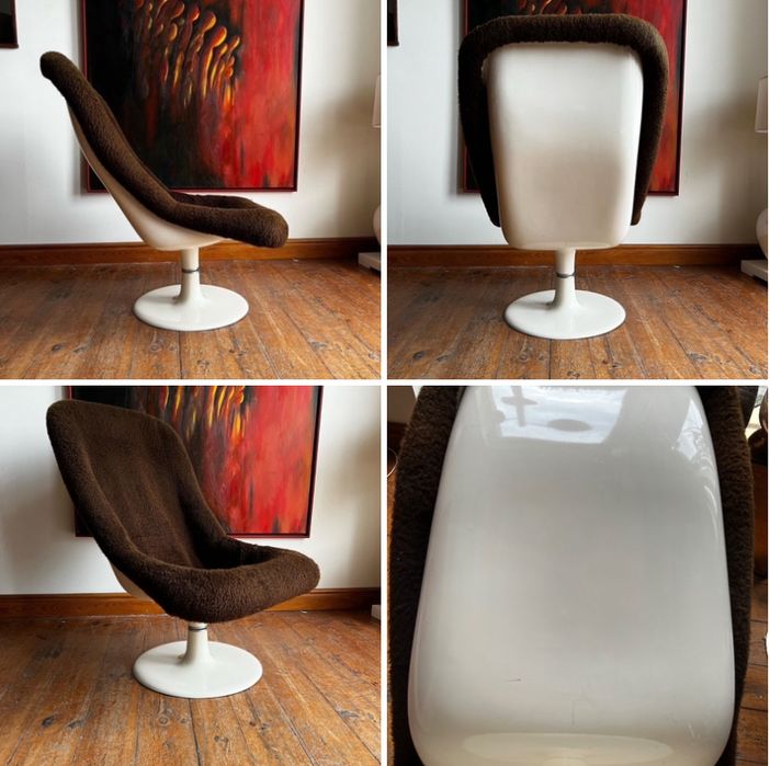 Space age fotel ibrotowy z lat 70-tych