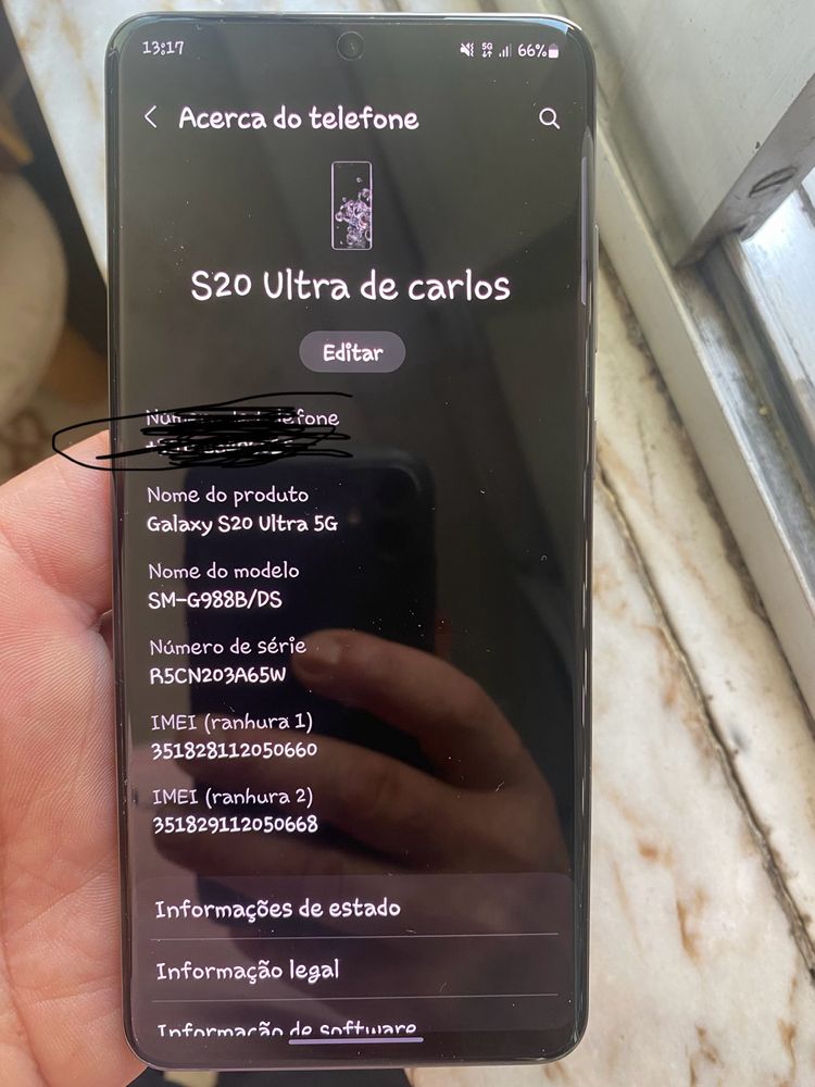 Vendo sangumg s20 ultra com 128 gb