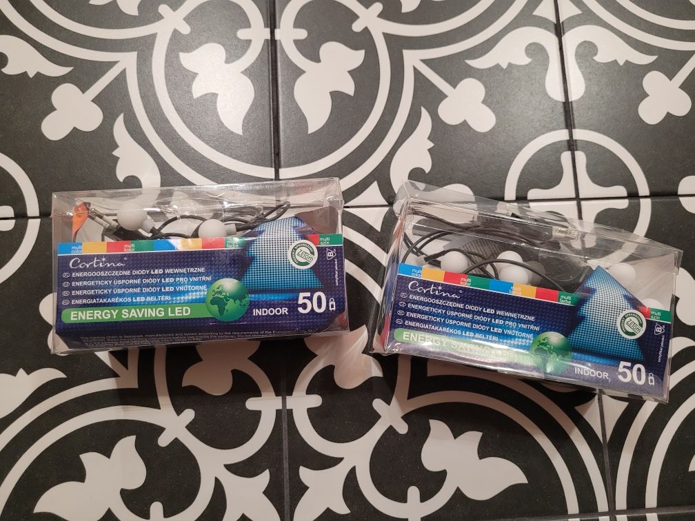 Lampki na choinkę kule oświetlenie led wewnetrzne Cortina 100 szt