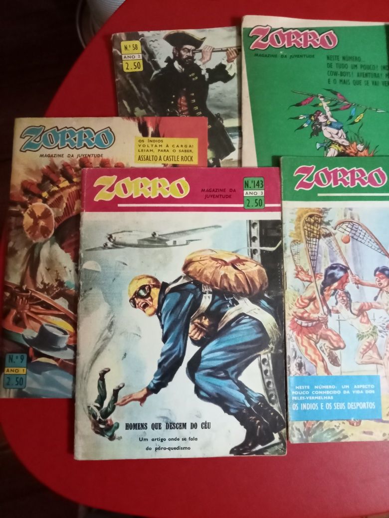 Revistas da coleção zorro