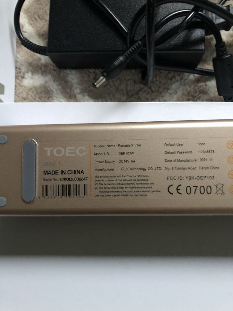 Drukarka do przenoszenia tatuażu TOEC OEP103W
