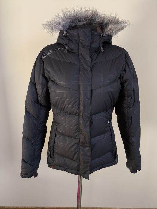 Salomon Wodoodporna Gruba Ciepła Puchowa Zimowa Kurtka Damska  S