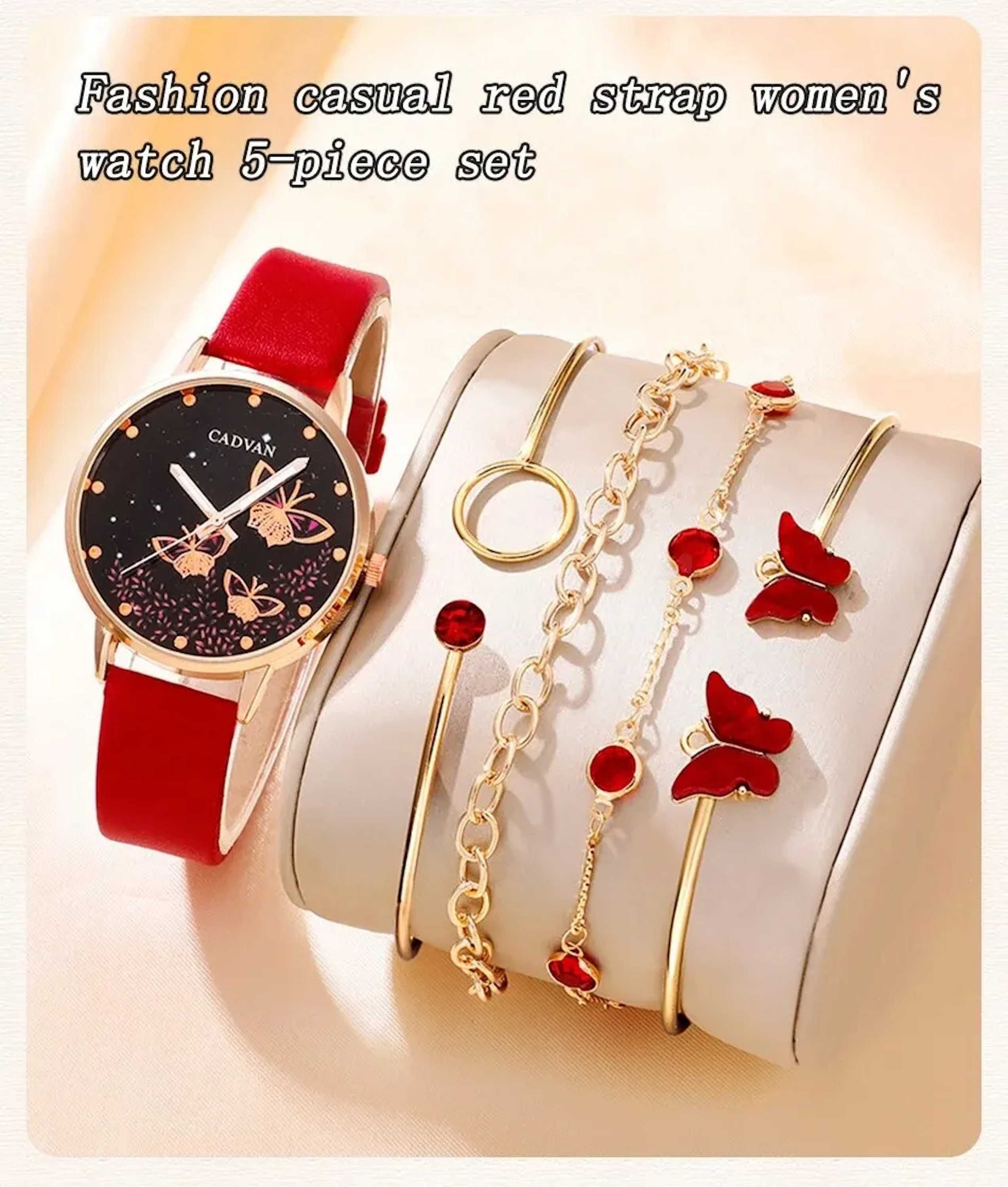 Шикарные женские кварцевые часы и изысканный набор украшений к ним!