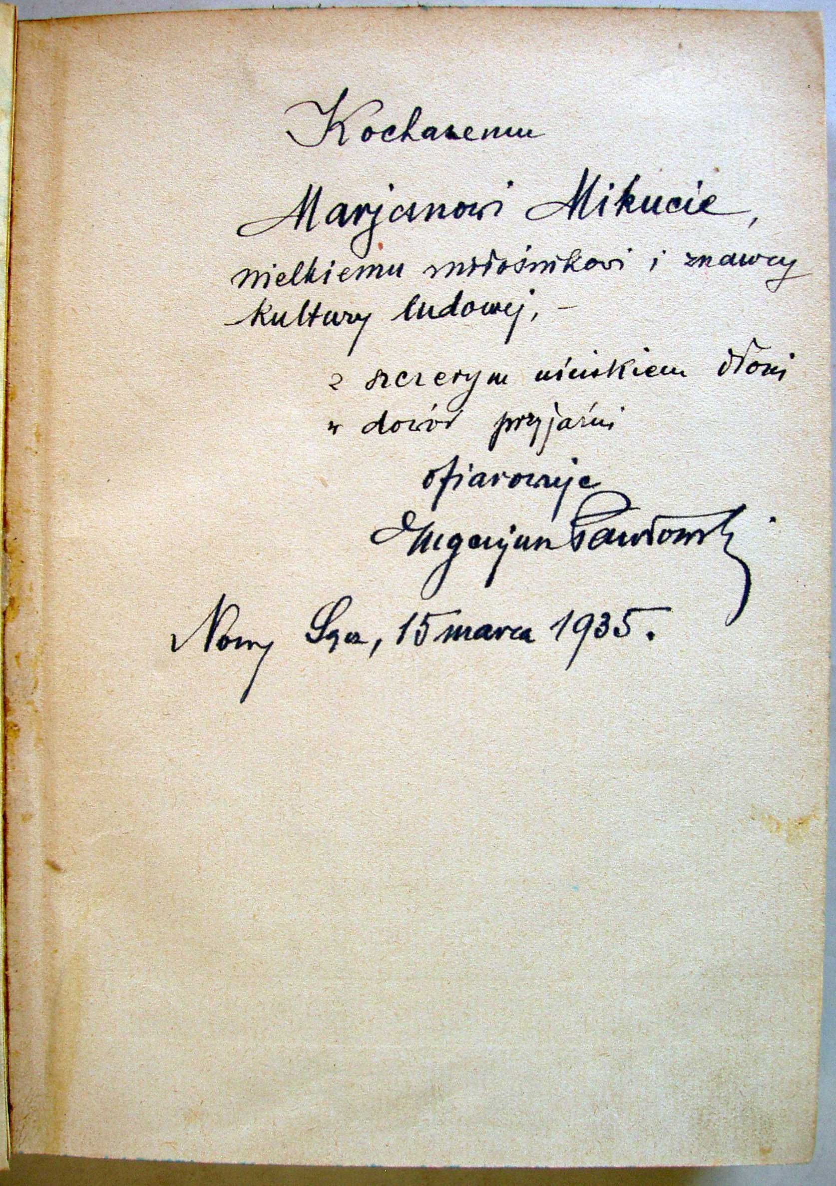Trylogia "Chochołowscy" z dedykacjami autora. Eugeniusz Pawłowski 1934
