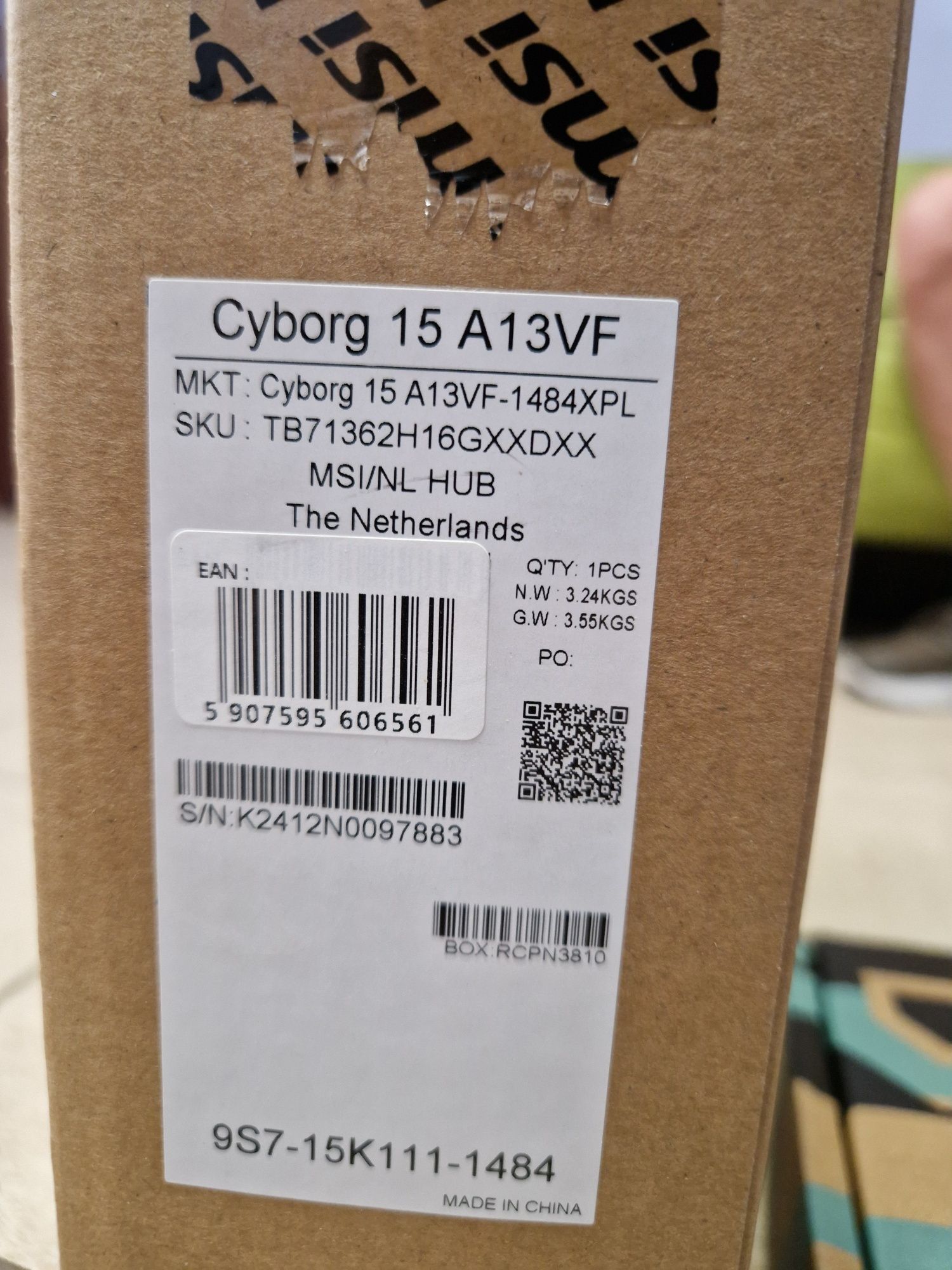 Laptop MSI Cyborg 15 A13VF-1484XPL-i7