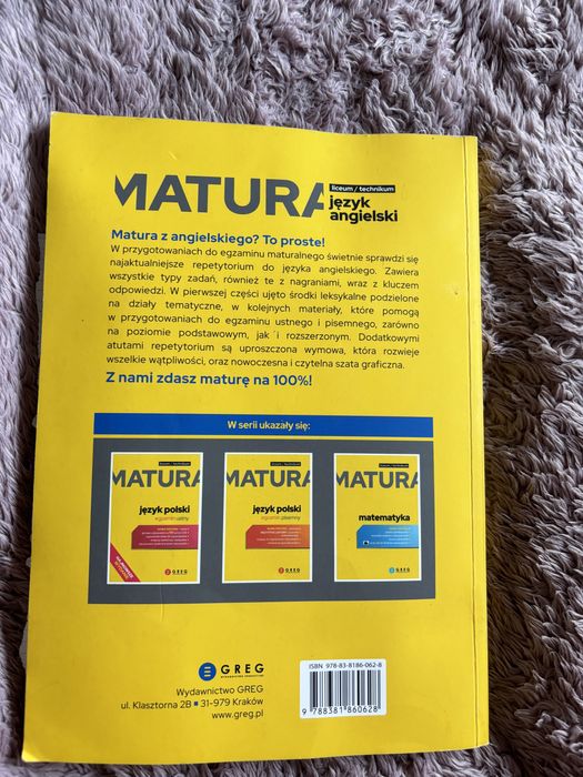 Matura język Angielki Greg