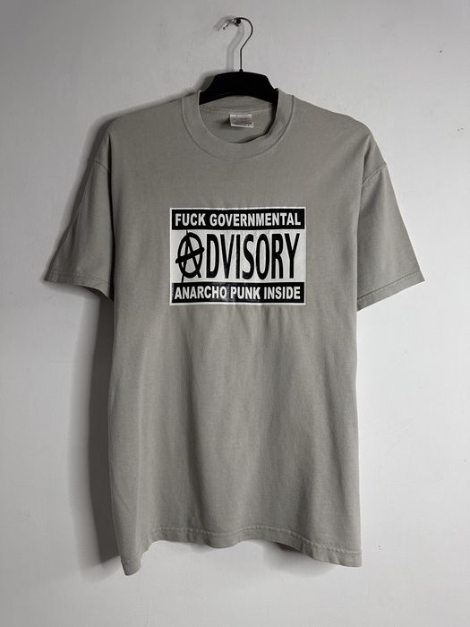 Anarcho Punk Advisory Vintage Tee вінтажна футболка панк протест