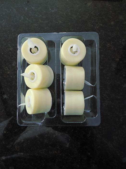 6 velas com pilha decoração