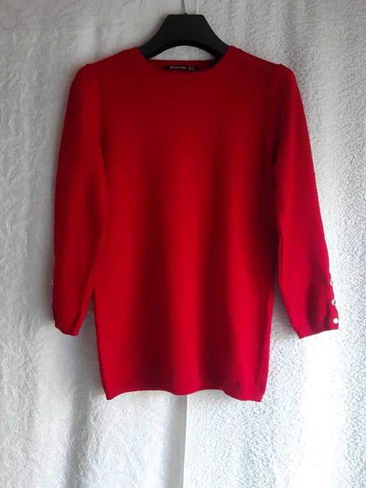 Sweterkowa bluzeczka, rękaw 3/4, Stradivarius, r. XS/S