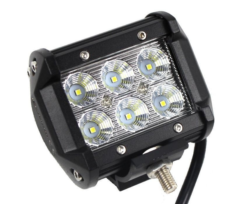 Lampa robocza 6 LED Cree panel halogen 18W 12-24V