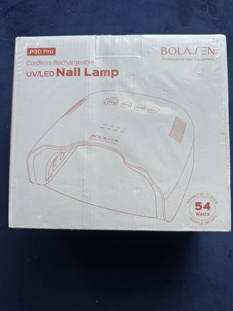 BOLASEN Bezprzewodowa Lampa UV Do Paznokci 54W Profesjonalna Srebrna