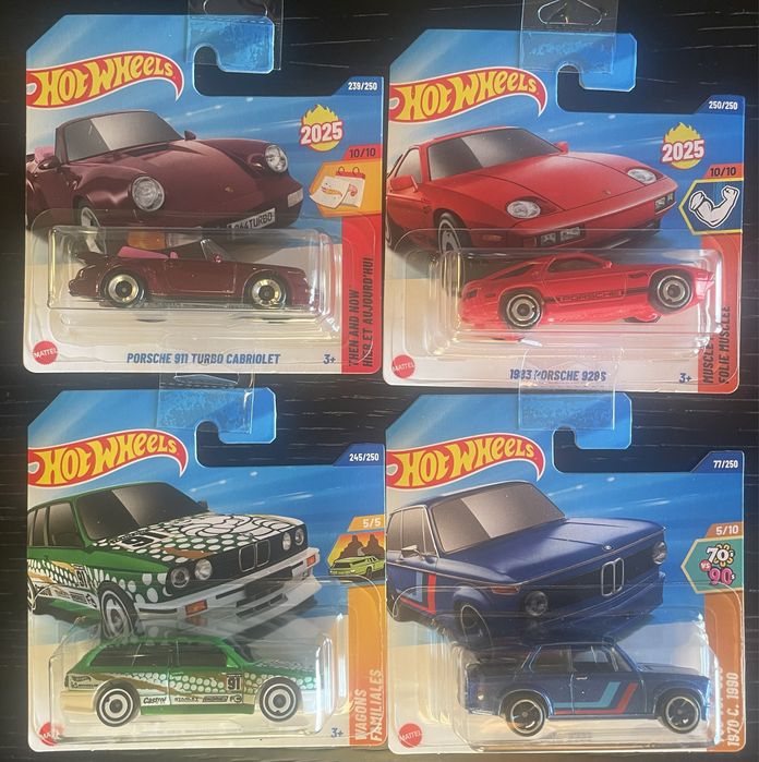 Hot Wheels 2025 novos Porsche BMW