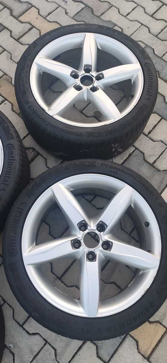 Oryginalne Audi 5x112 - 8J ET47 - 18" + opony Continental 245/40/18