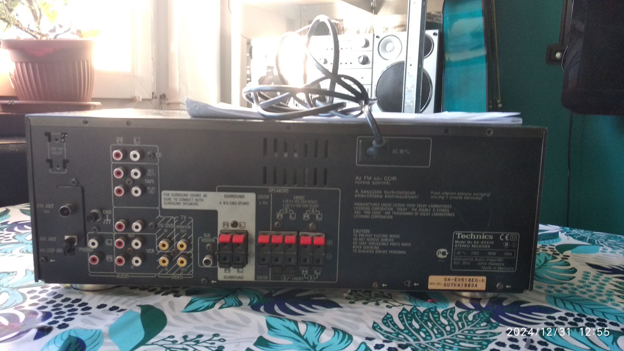 Sprzedam Technics AV controller stereo Receiver SA-EX 510.
 Cena 200 z