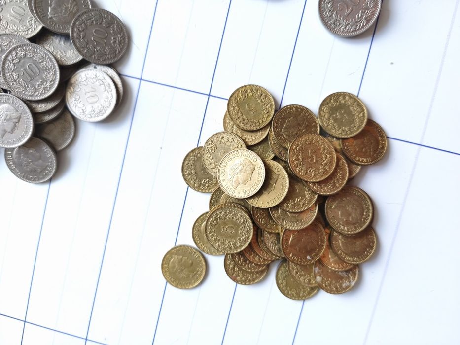 85 franków szwajcarskich poniżej kursu, monety