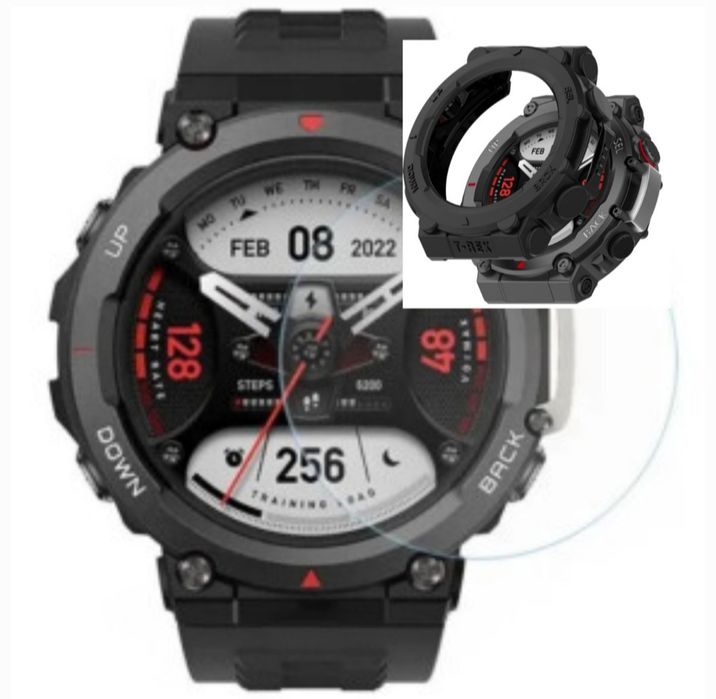 Amazfit t-rex 2 захисне скло + бампер