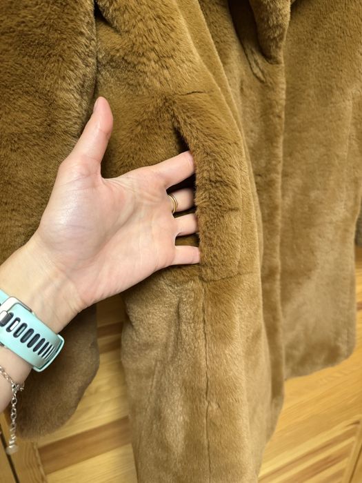 Nowe brązowe sztuczne futerko misiek Reserved L