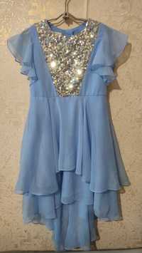 Сукня блакитна,платья 8 років з паєтками