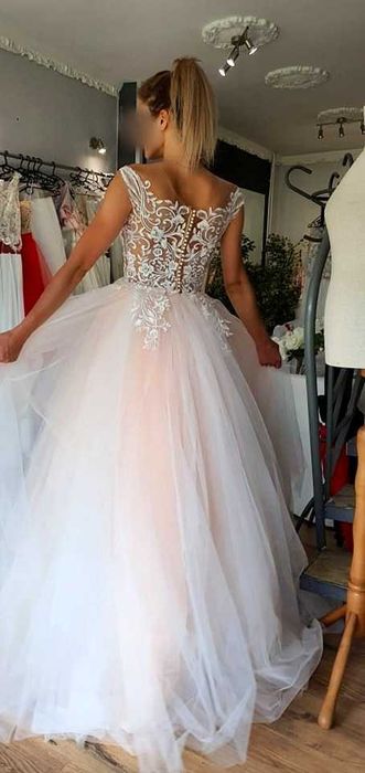 Suknia ślubna wysoka kobieta niepowtarzalna sukienka r38 36 40