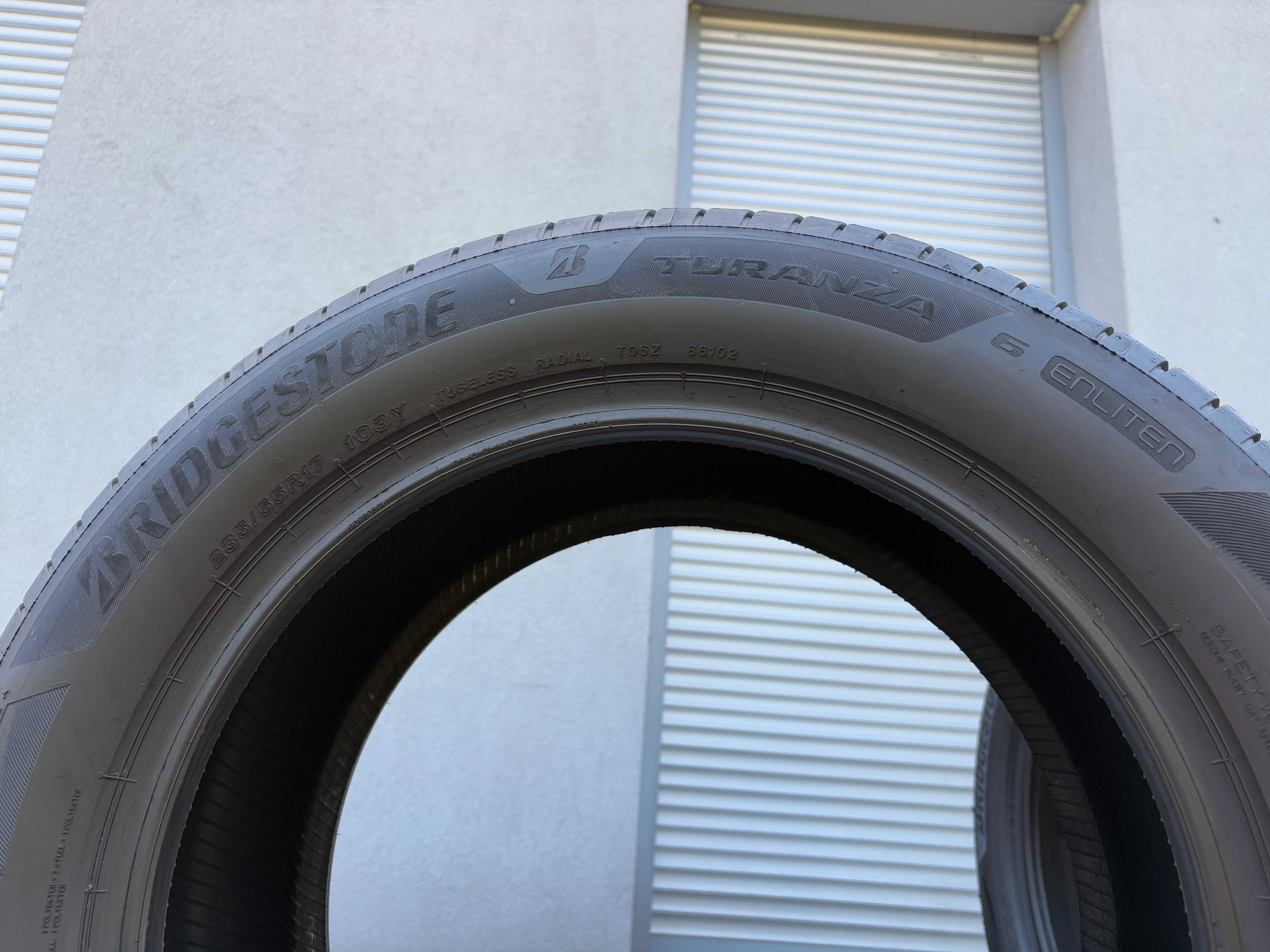 2szt letnie 235/55R17 Bridgestone 7,2mm 2025r bieżnik jak nowe! L683