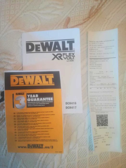 DeWalt martelo combinado, baterias, carregador como novos