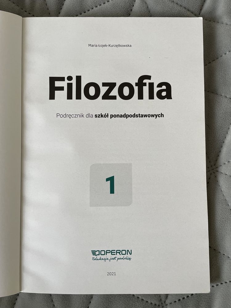 Filozofia podręcznik do szkół ponadpodstawowych