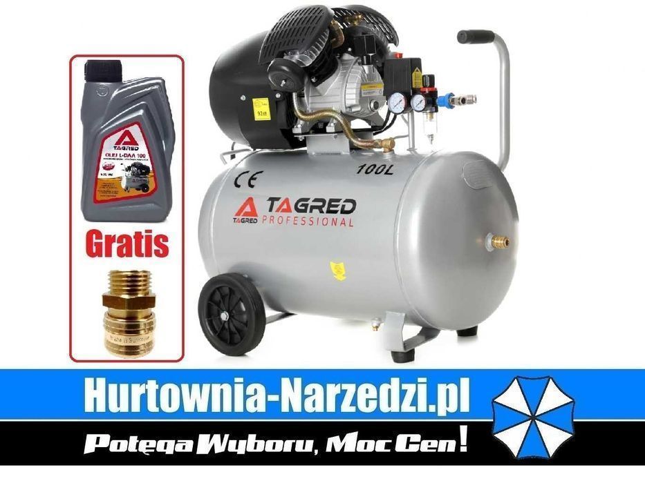 Kompresor Olejowy V2 100L sprężarka dwutłokowa kompresor dwutłokowy