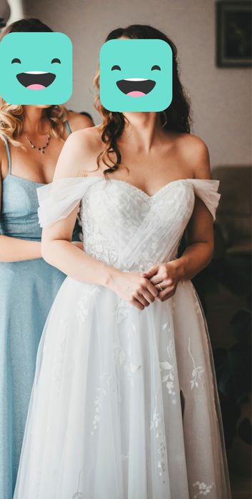 Gorsetowa suknia ślubna boho