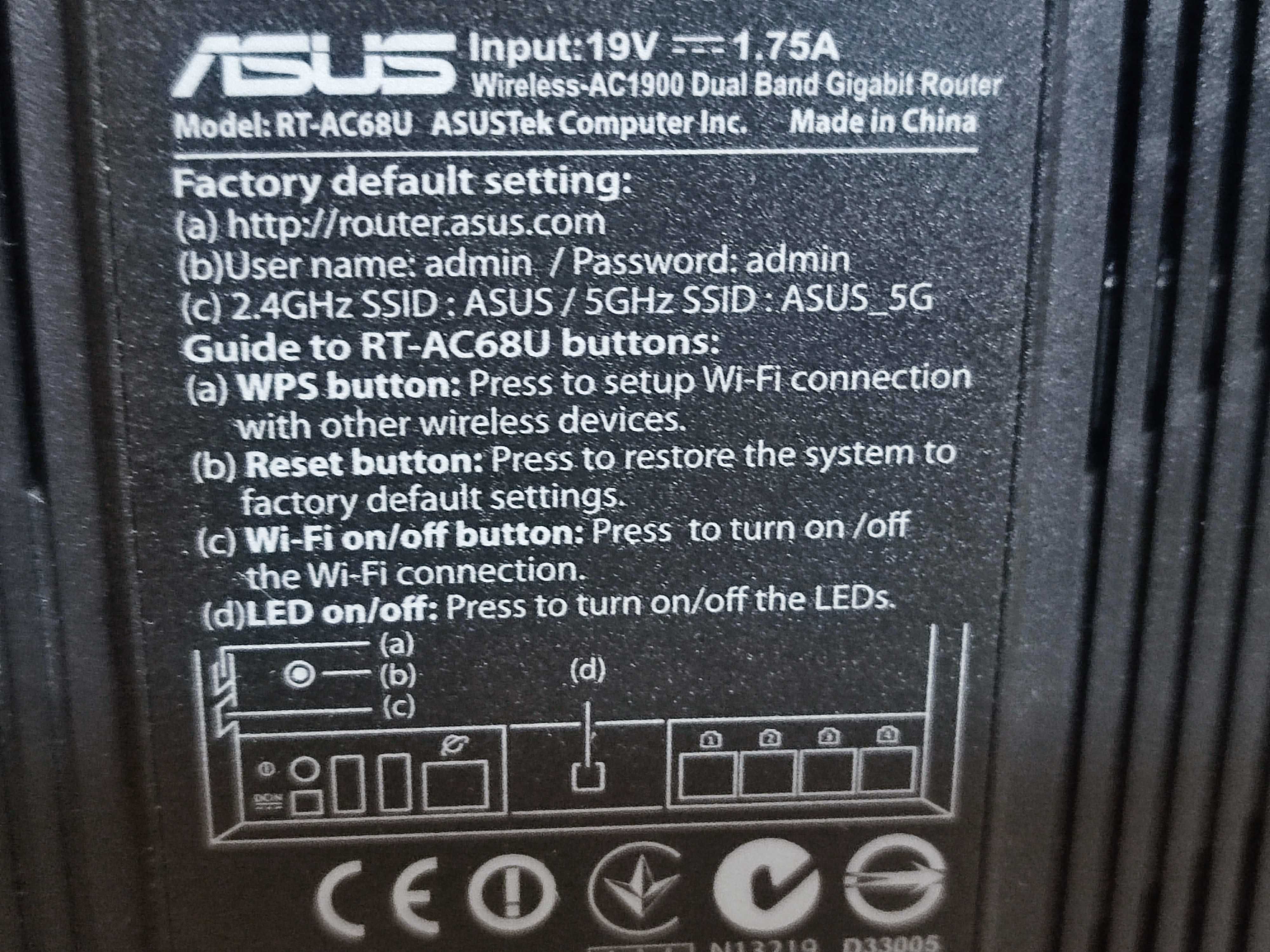 ASUS RT-AC68U DualBand AC1900 Malha Wi-Fi Router Gigabit