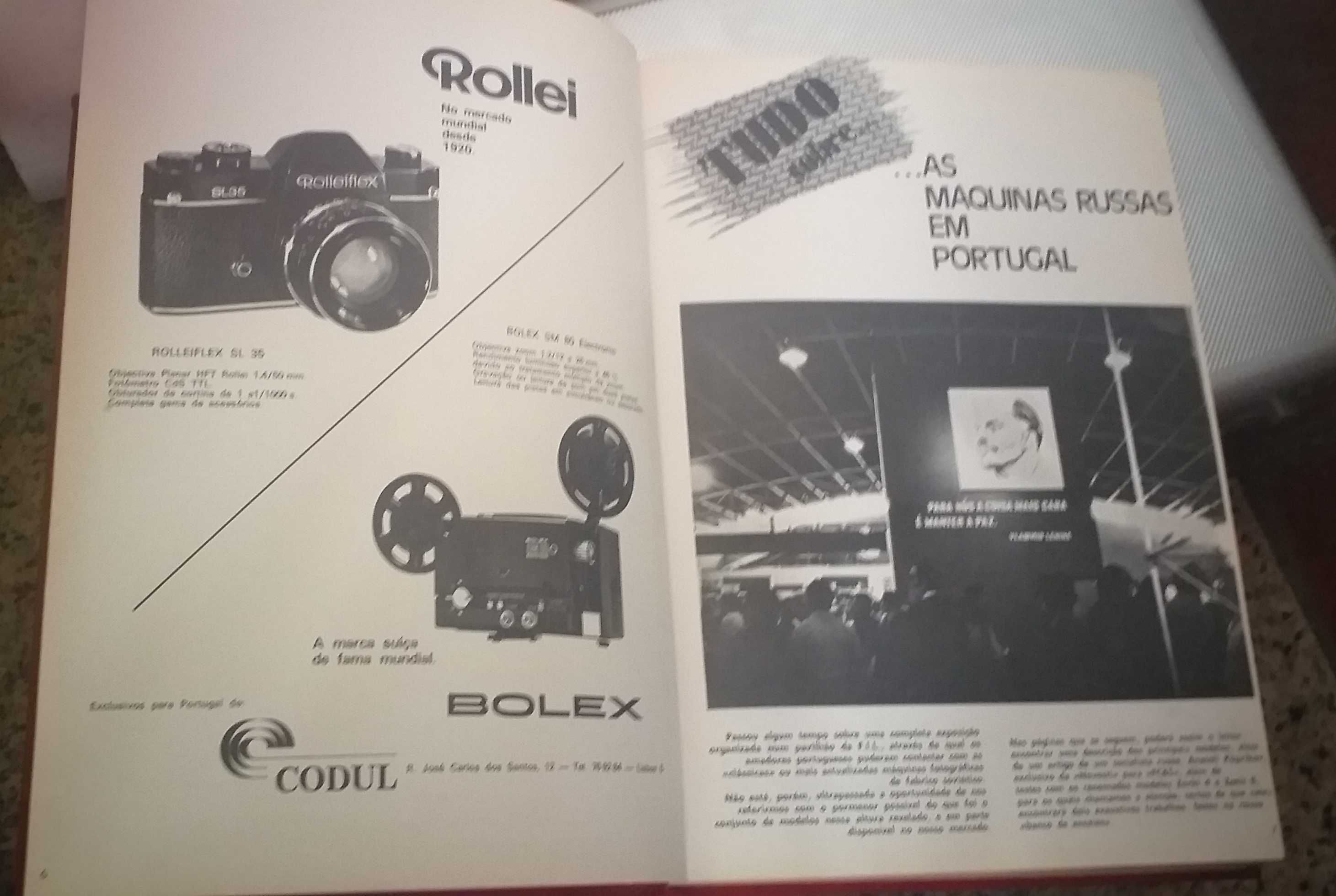 Revista técnica de fotografia, cinema e som dos anos 70