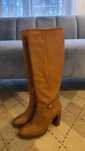 TOMMY HILFIGER  HIGH HEEL LONG damskie kozaki oficerki buty skóra 39